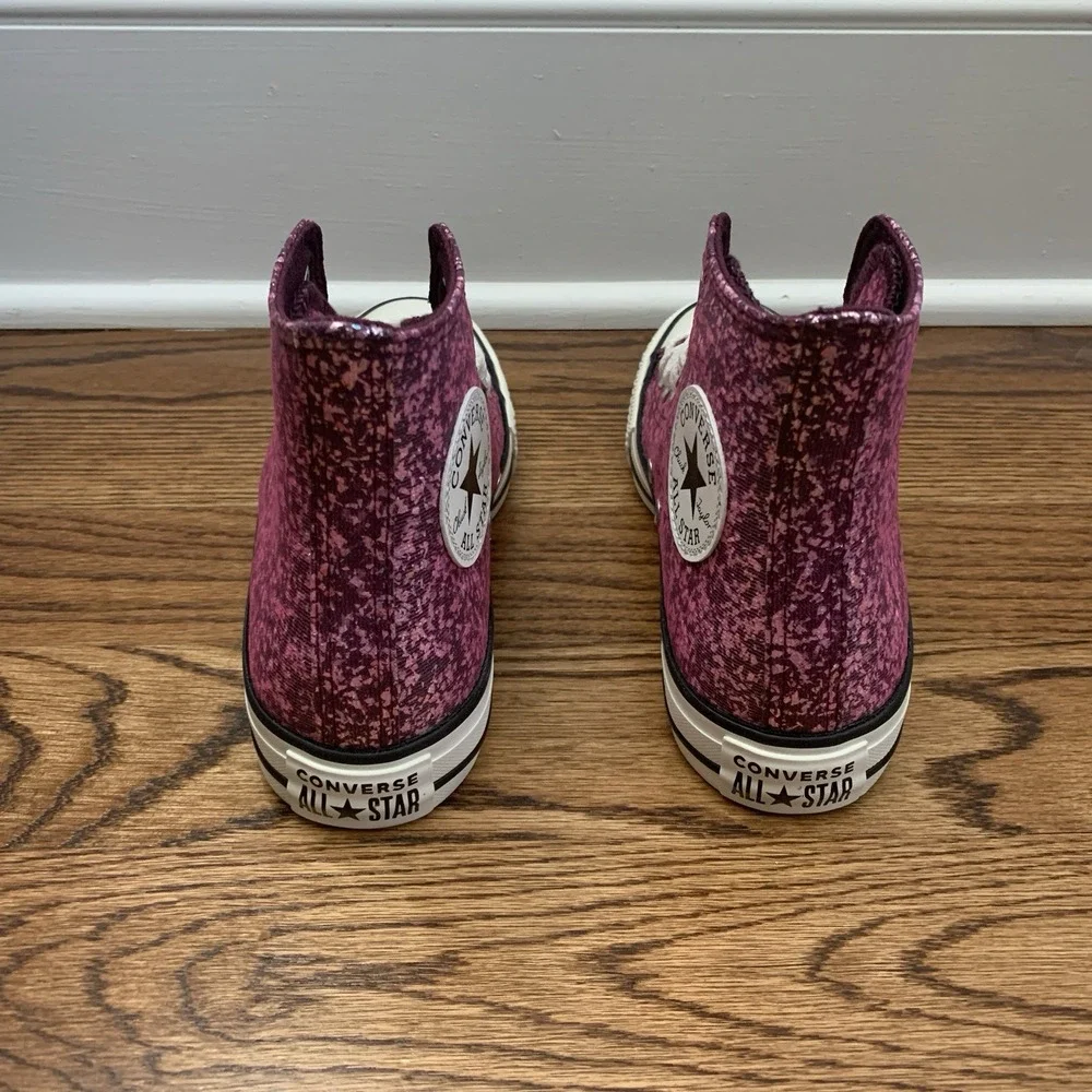 Converse Chuck Taylor Orchid Abyss Glitter Women's All Star Hi Shoes Size 6.5